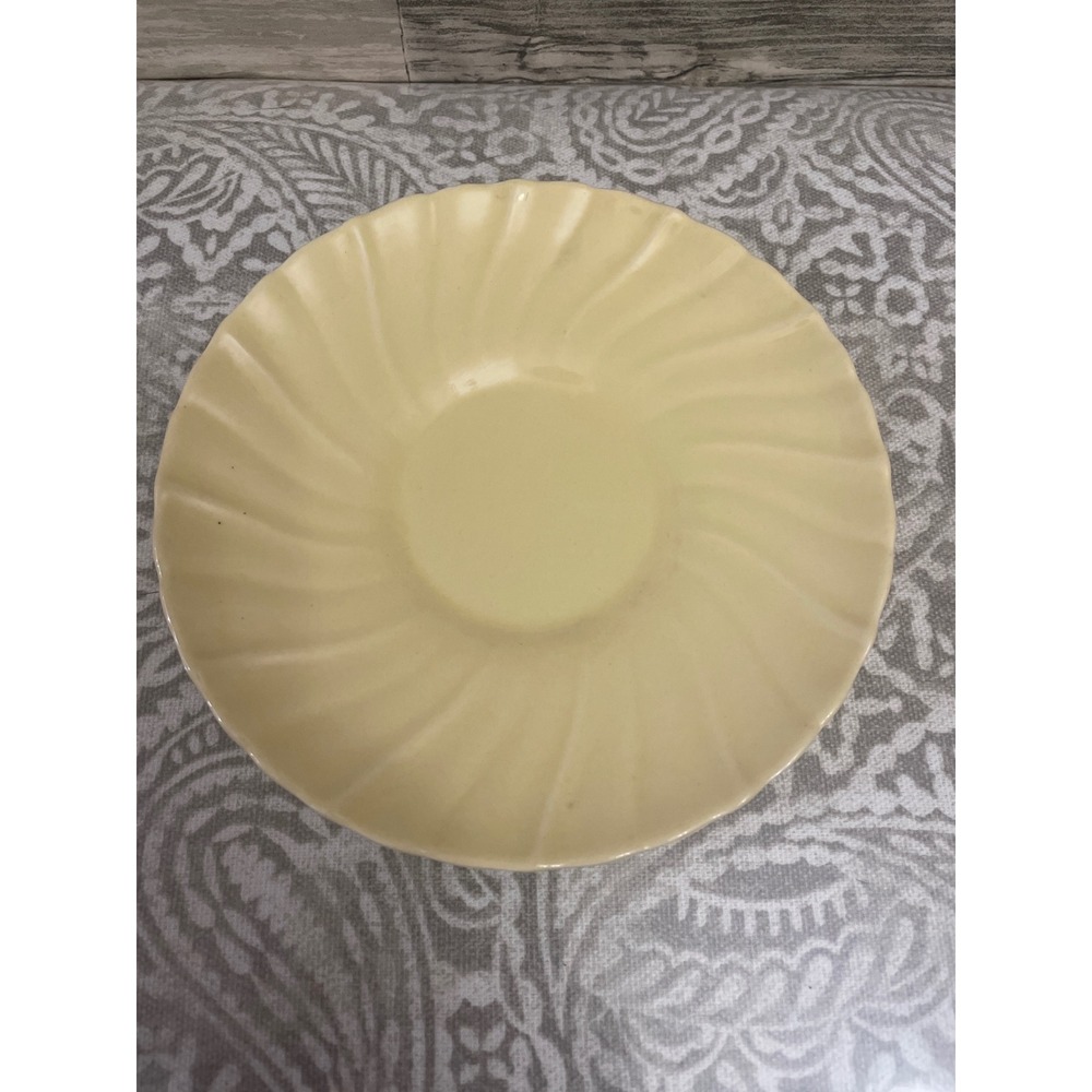 Franciscan Ware Coronado Yellow Swirl Saucer Plate Vintage USA Ceramic 6 Inch